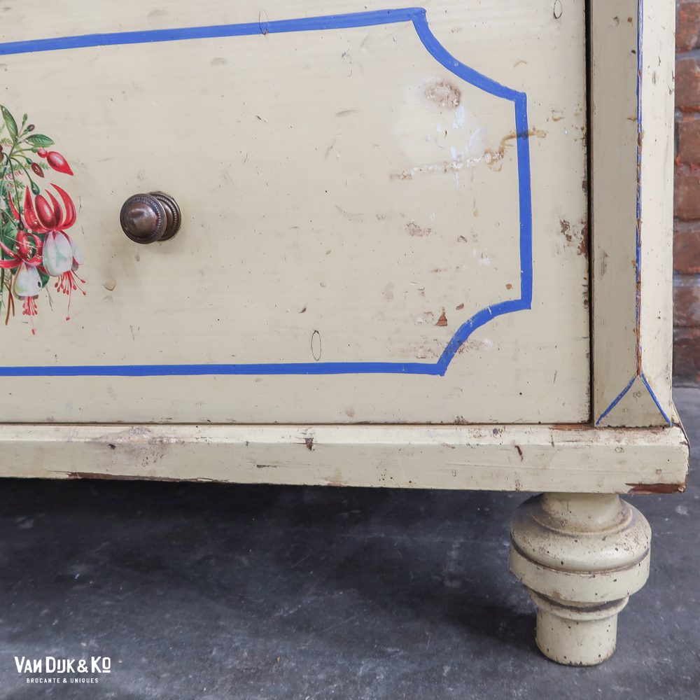 Brocante commode met spiegel - Afbeelding 12