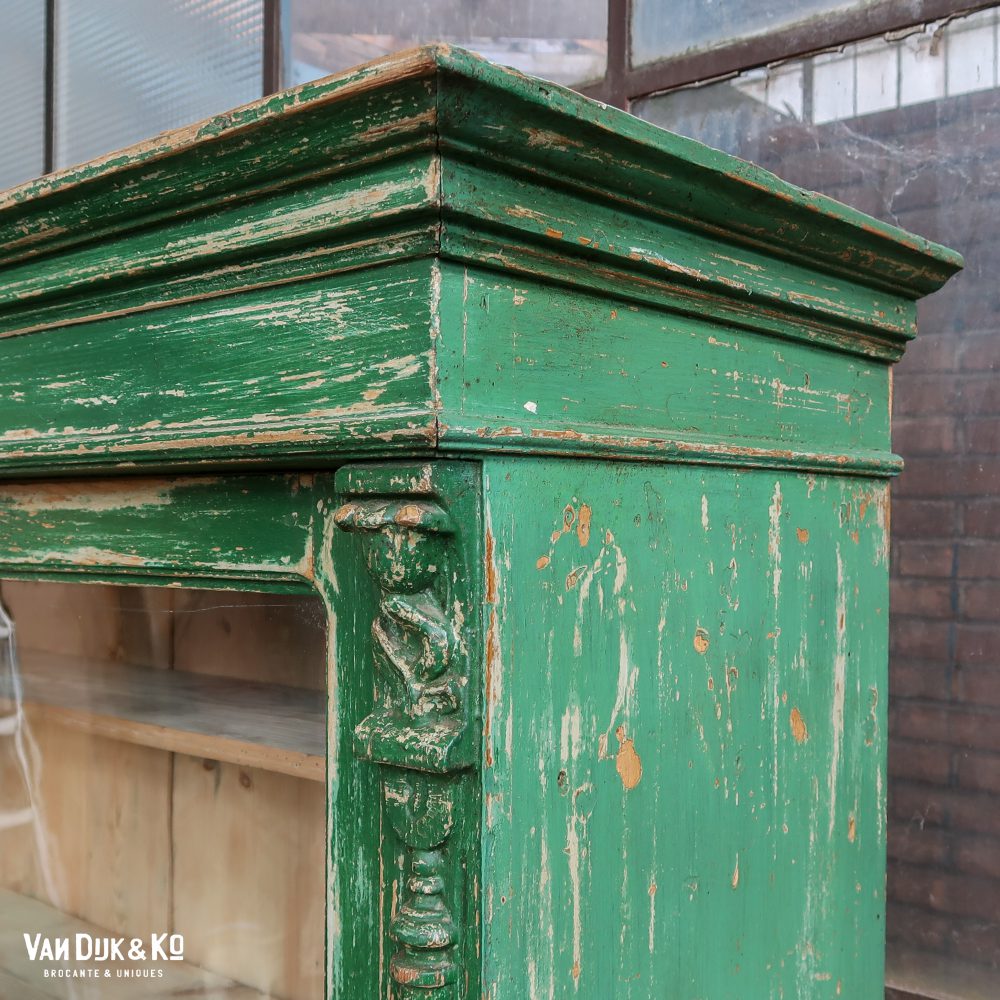 Groene brocante buffetkast - Afbeelding 6