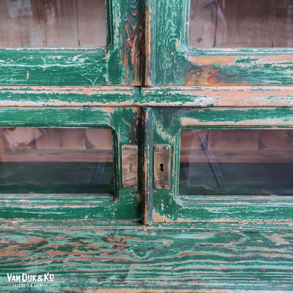 Groene brocante buffetkast - Afbeelding 10