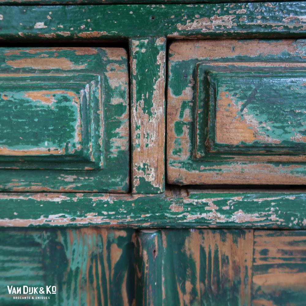 Groene brocante buffetkast - Afbeelding 12