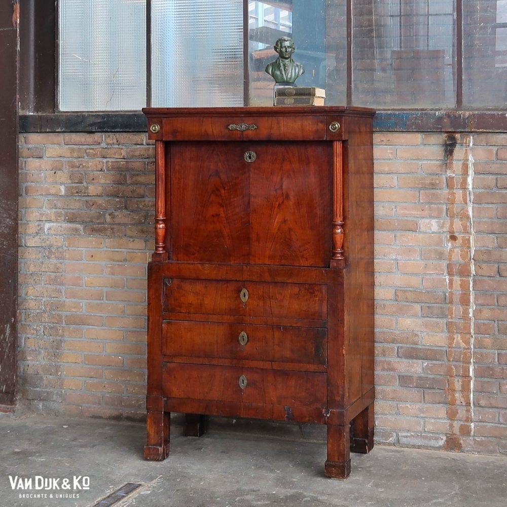 Houten secretaire met lades - Afbeelding 2