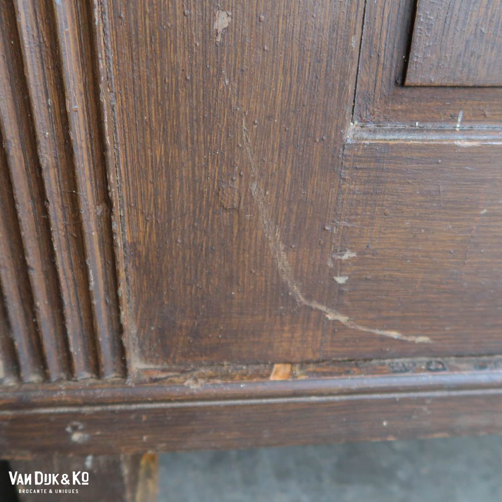 Bruine brocante vitrinekast - Afbeelding 9