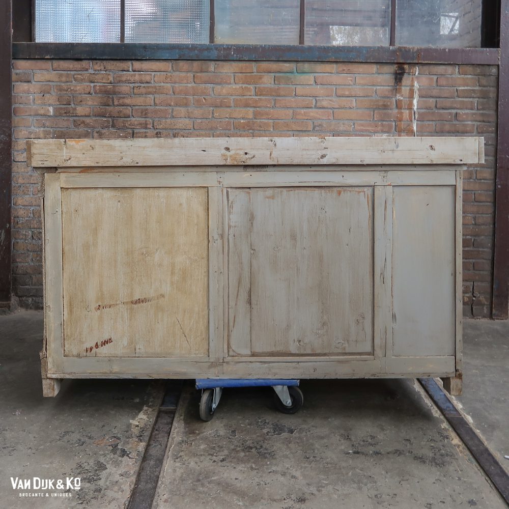 Brocante werkbank met lades - Afbeelding 11