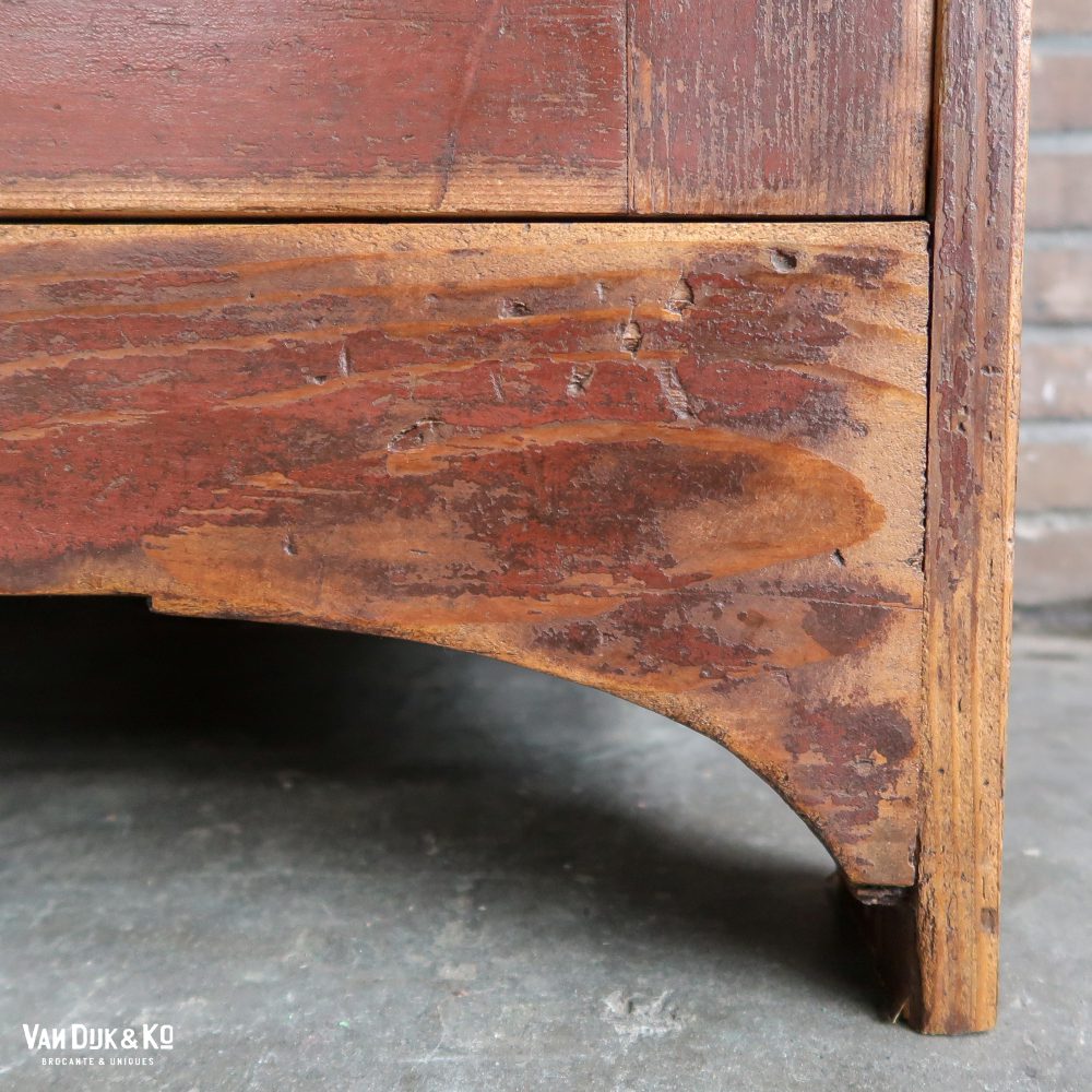 Bruine brocante buffetkast - Afbeelding 13