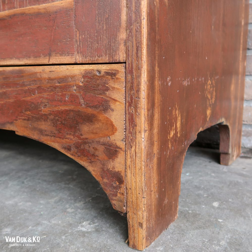 Bruine brocante buffetkast - Afbeelding 14