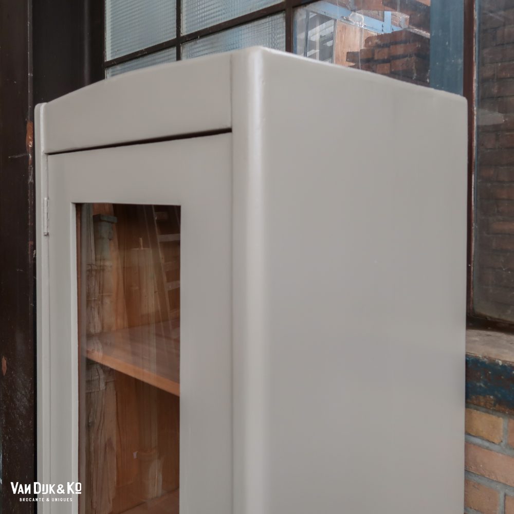 Eendeurs taupe vitrinekast - Afbeelding 6