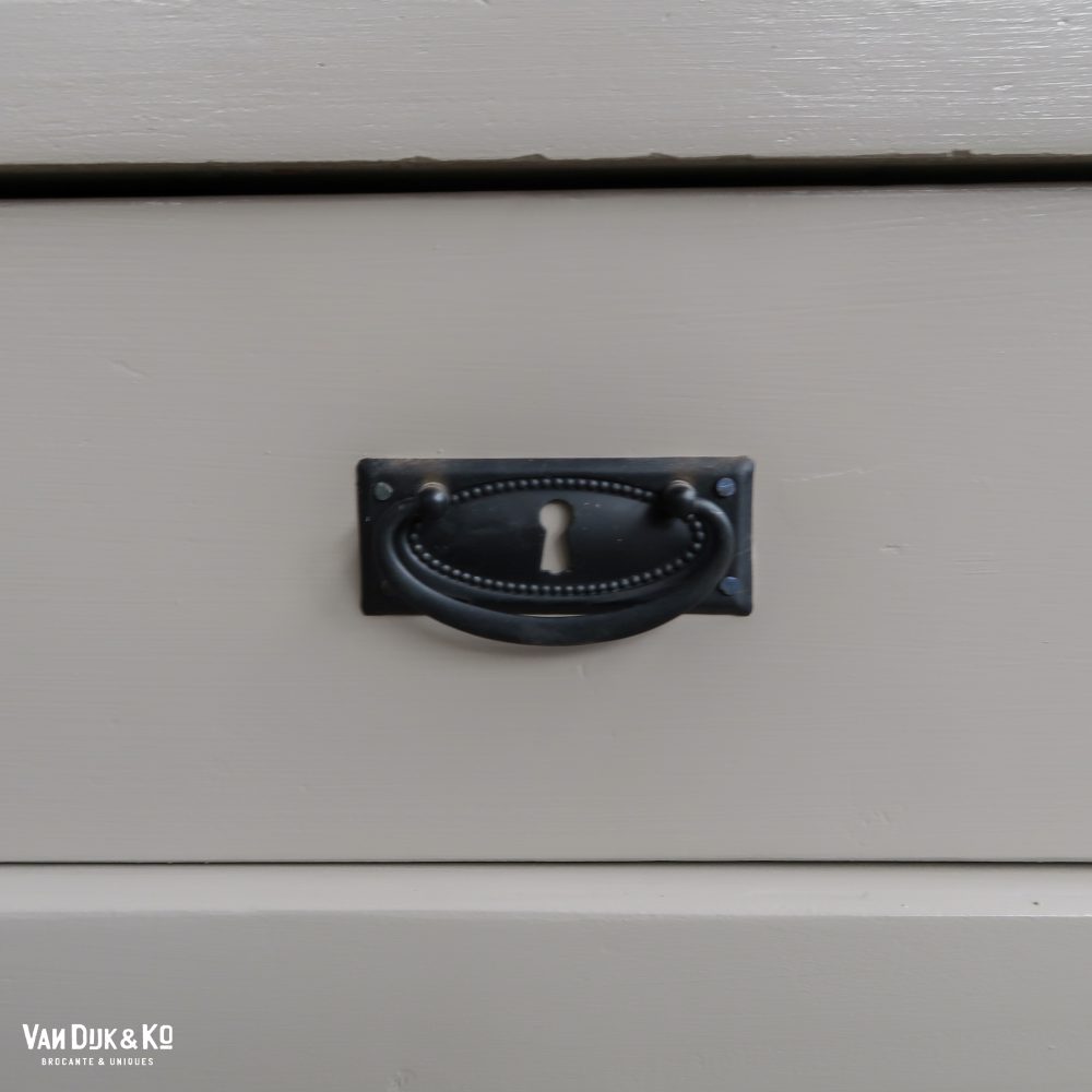 Eendeurs taupe vitrinekast - Afbeelding 8