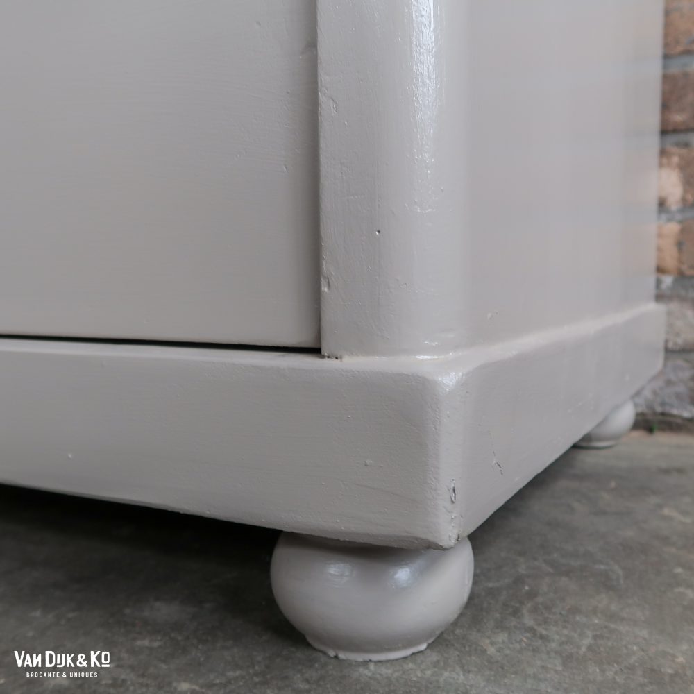 Eendeurs taupe vitrinekast - Afbeelding 11