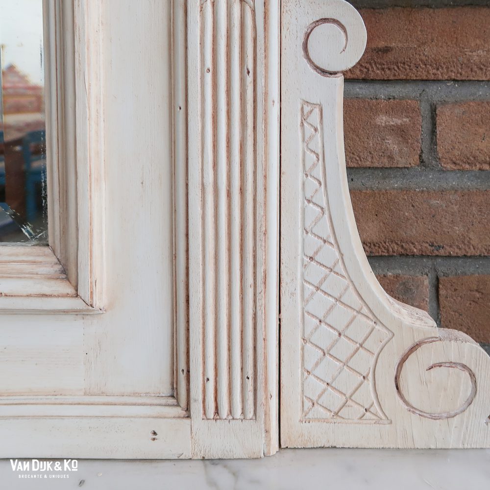 Brocante kaptafel met marmer - Afbeelding 5