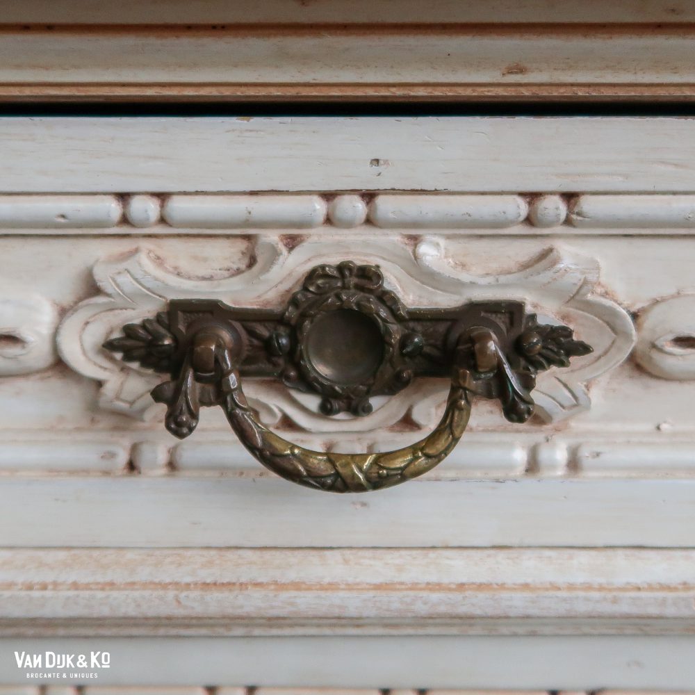 Brocante kaptafel met marmer - Afbeelding 11