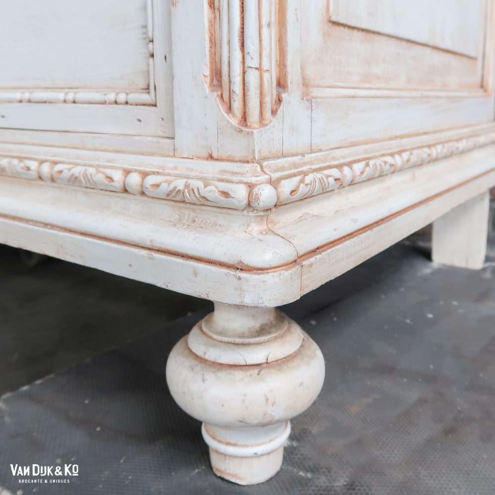 Brocante kaptafel met marmer - Afbeelding 13