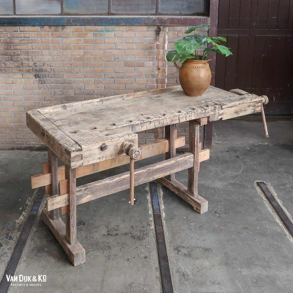 Brocante Hongaarse werkbank - Afbeelding 2