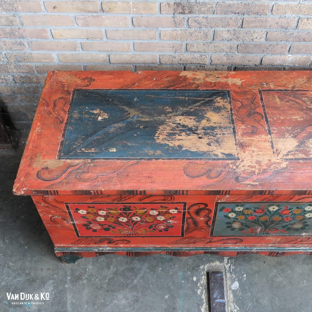 Handbeschilderde houten kist - Afbeelding 5