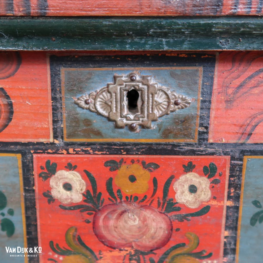 Handbeschilderde houten kist - Afbeelding 9