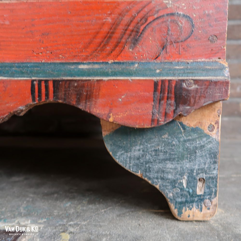 Handbeschilderde houten kist - Afbeelding 13