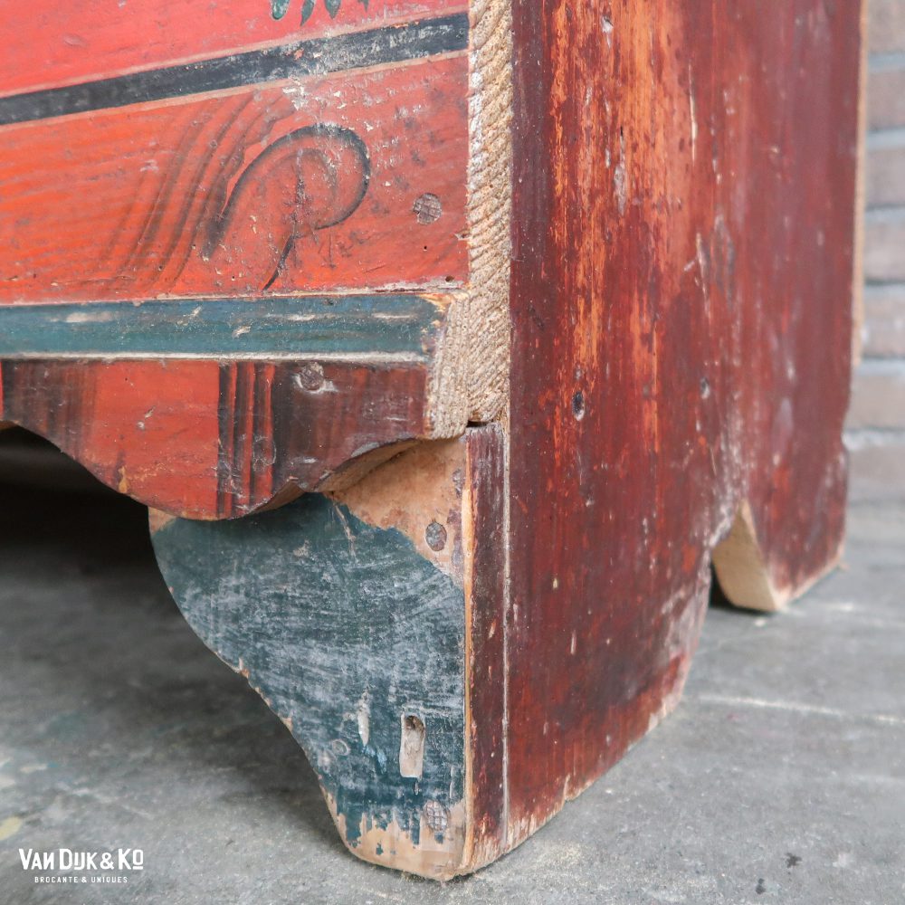 Handbeschilderde houten kist - Afbeelding 14