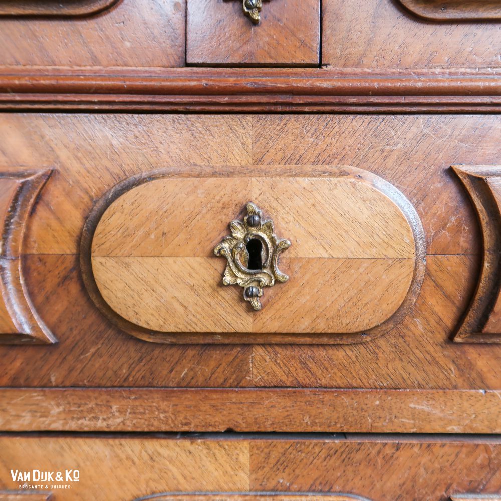 Brocante kaptafel met marmer - Afbeelding 11