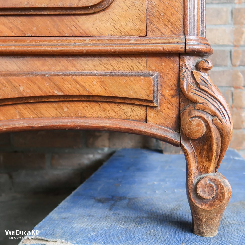 Brocante kaptafel met marmer - Afbeelding 13