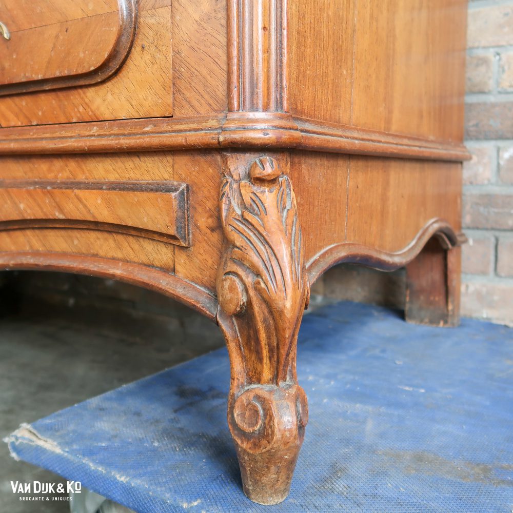 Brocante kaptafel met marmer - Afbeelding 14
