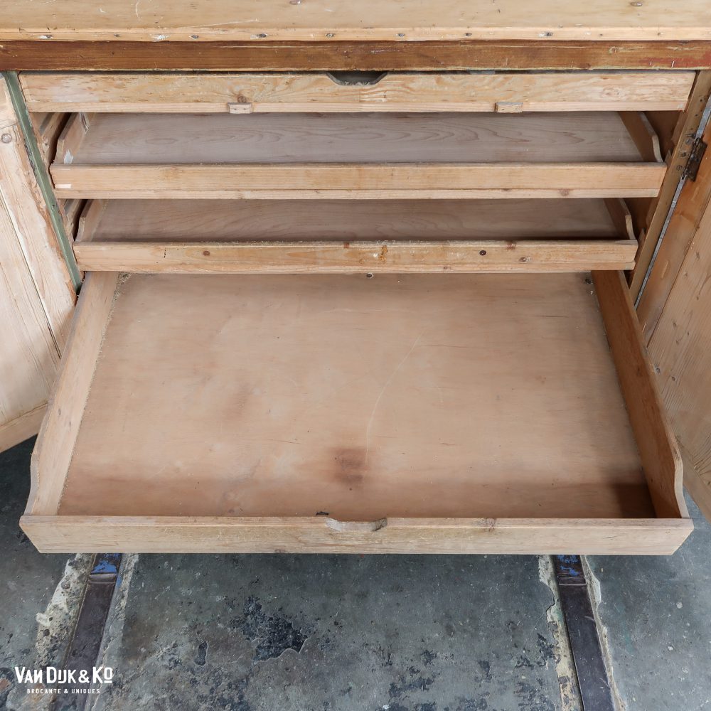 Brocante tekenkast/buffetkast - Afbeelding 8