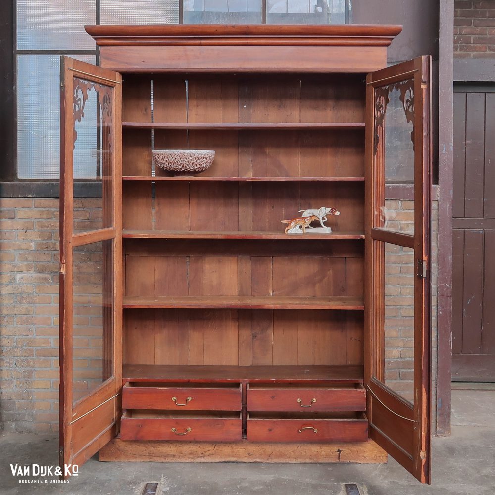 Brocante vitrinekast - demontabel - Afbeelding 3