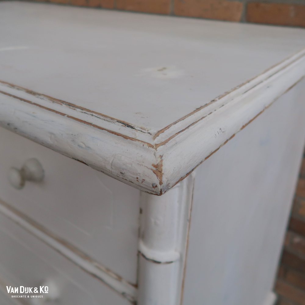 Brocante witte ladekast – Bild 4