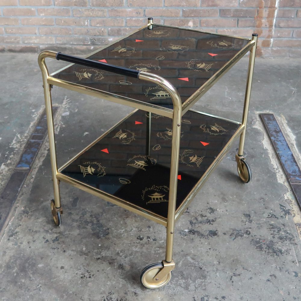 Vintage serveerwagen - Mid Century - Afbeelding 11