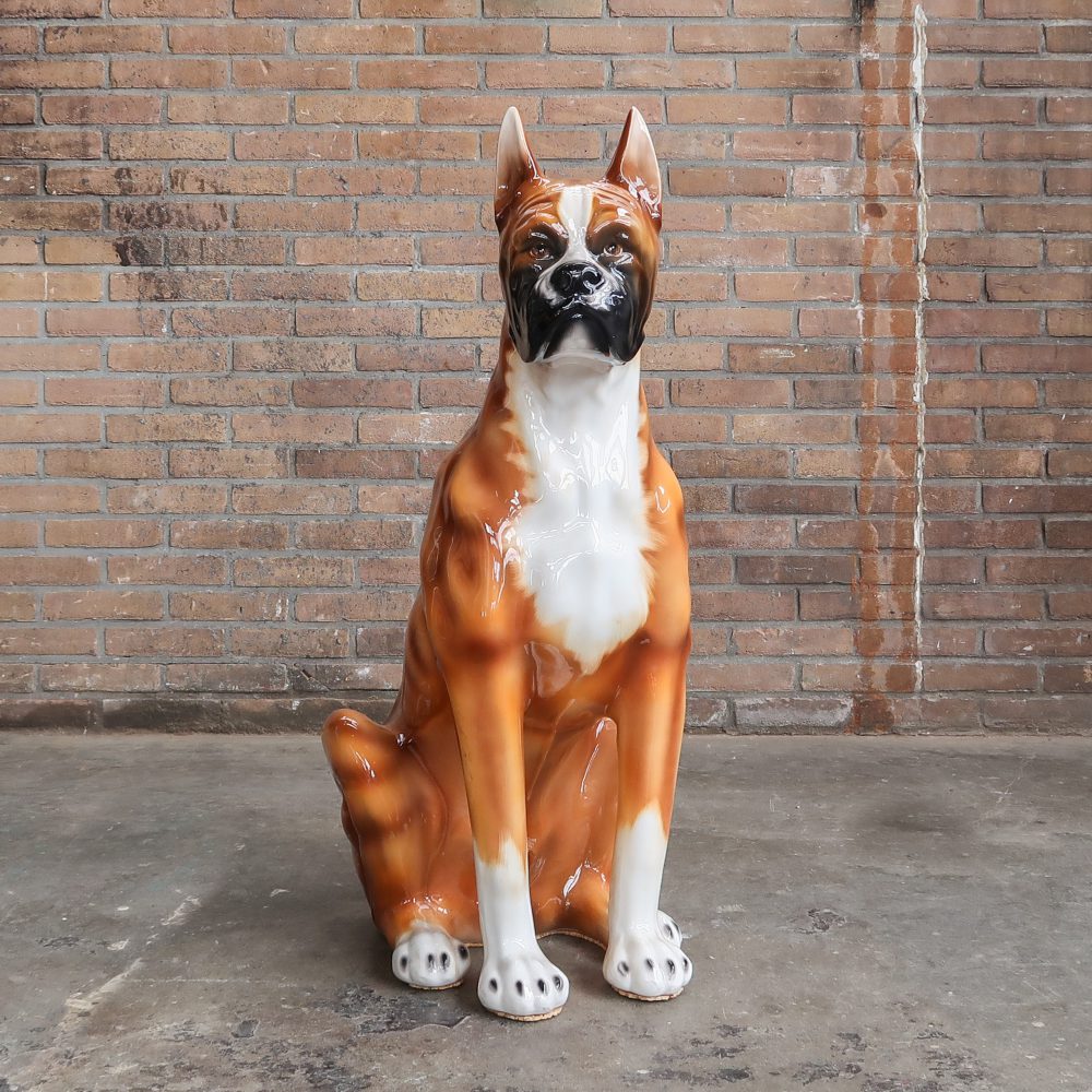 Vintage hond van Italiaans keramiek - Boxer
