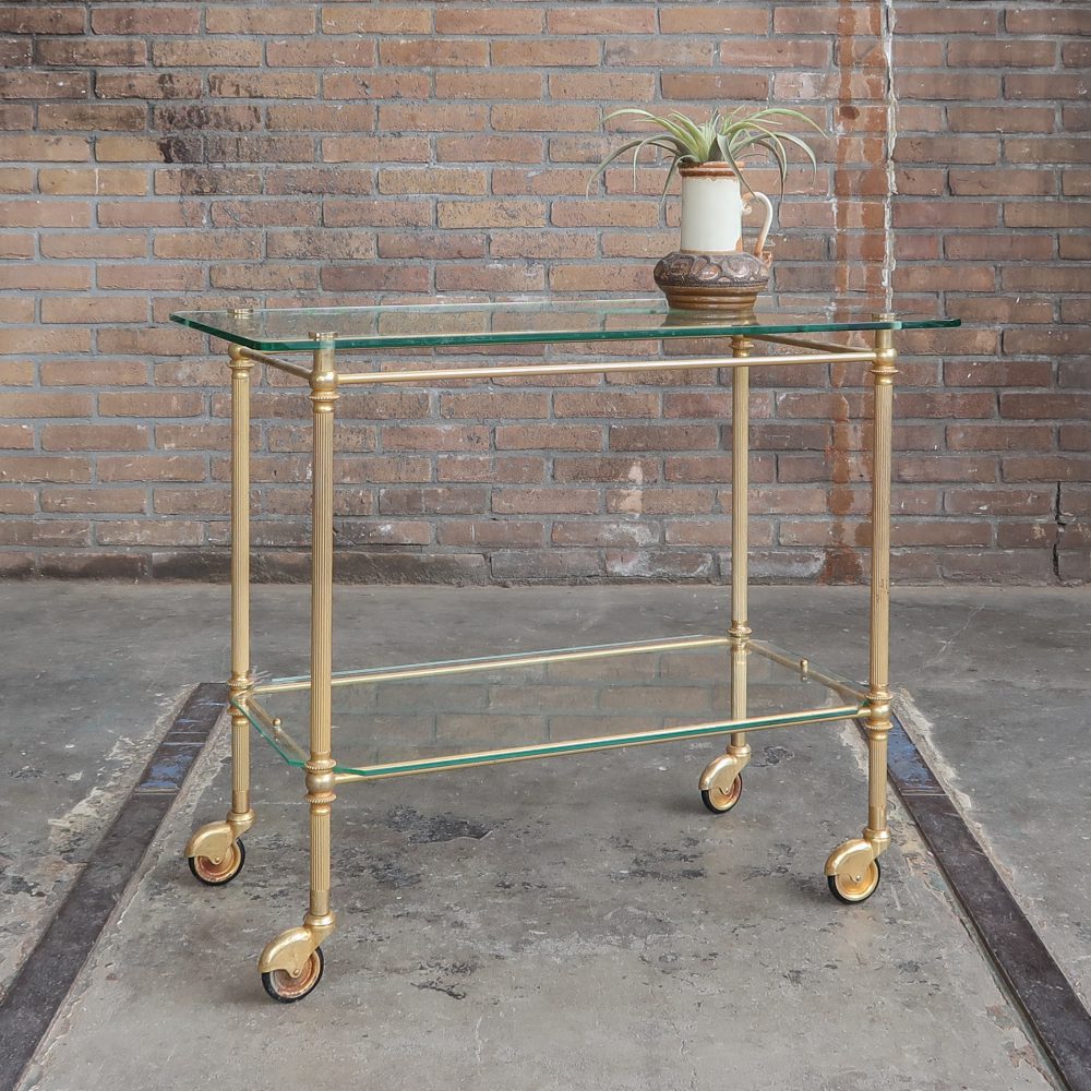 Vintage glazen trolley