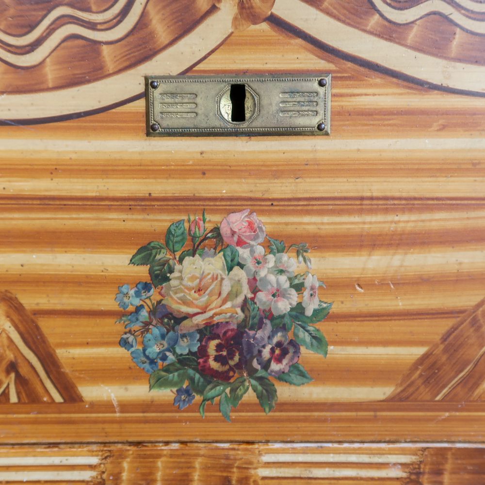 Brocante commode met print - Afbeelding 9