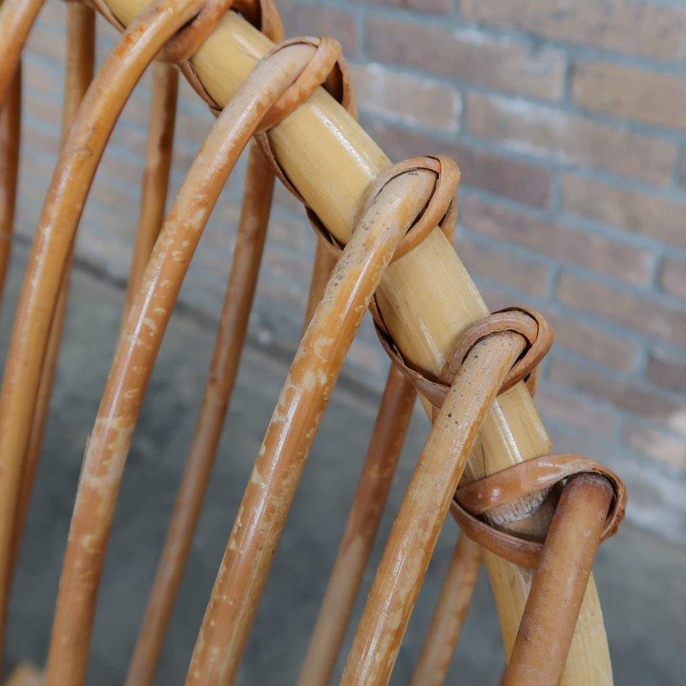 Vintage rotan schommelstoel - Afbeelding 7