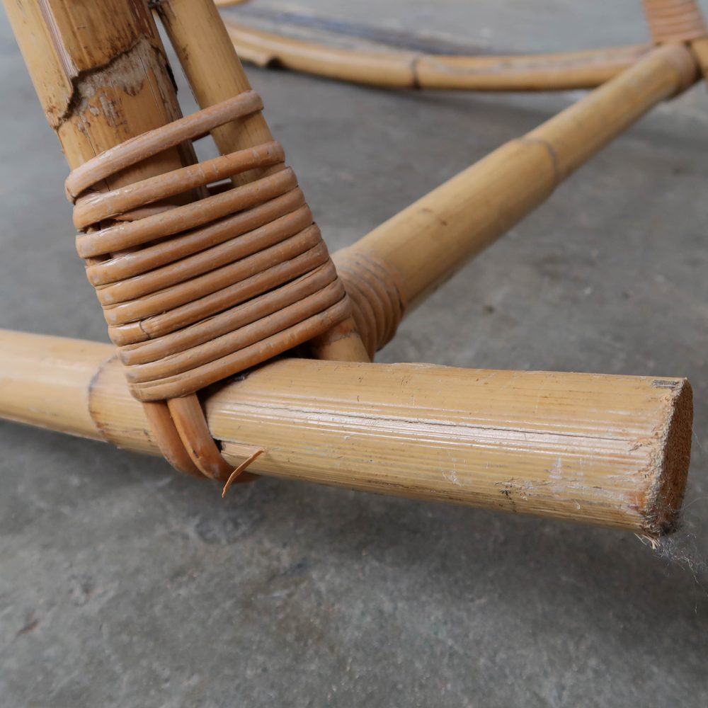 Vintage rotan schommelstoel - Afbeelding 10