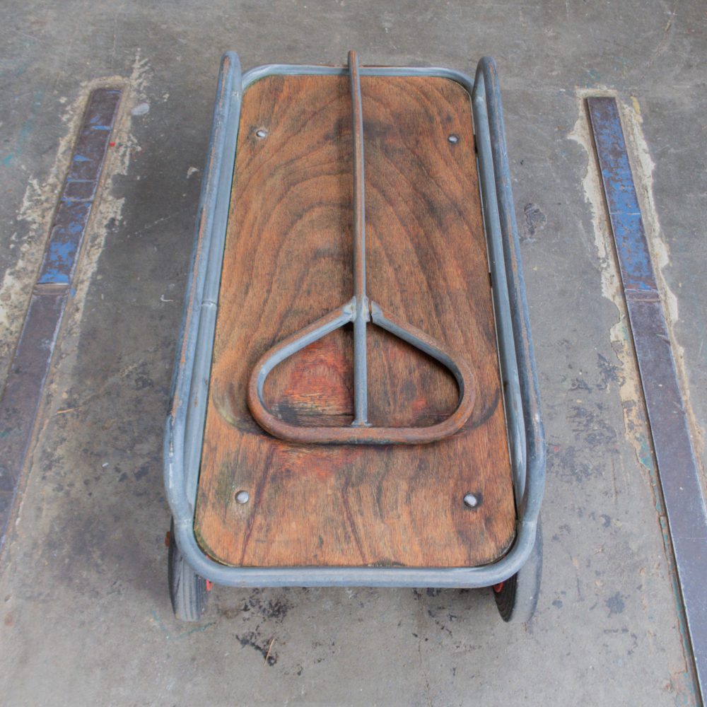 Industriële vintage trekwagen - Afbeelding 5