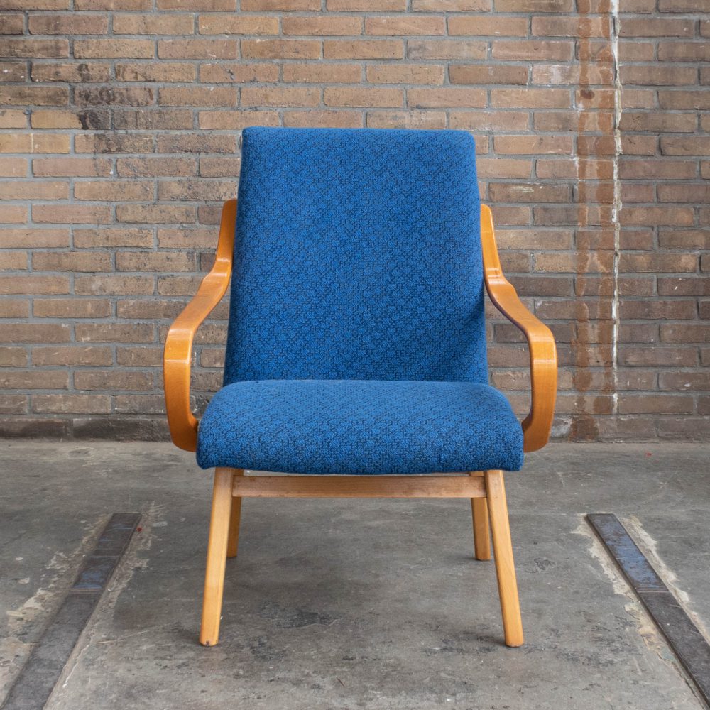 Blauwe vintage fauteuil - Afbeelding 2