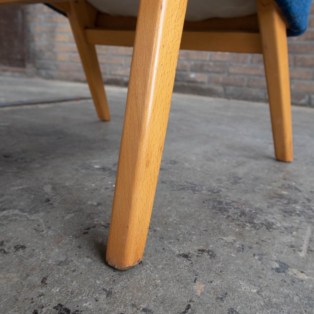 Blauwe vintage fauteuil - Afbeelding 9