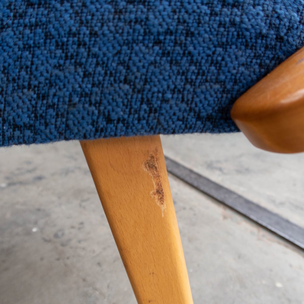 Blauwe vintage fauteuil - Afbeelding 7