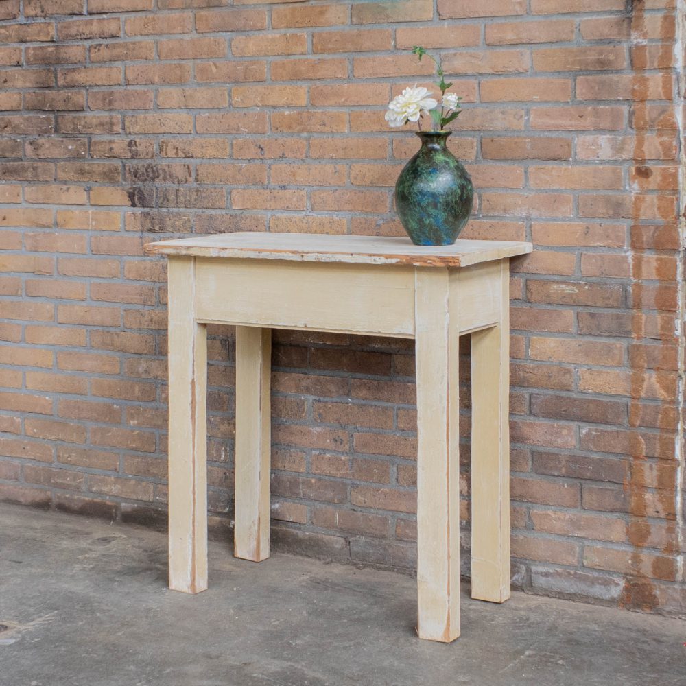 Wit brocante bijzettafeltje - Afbeelding 2