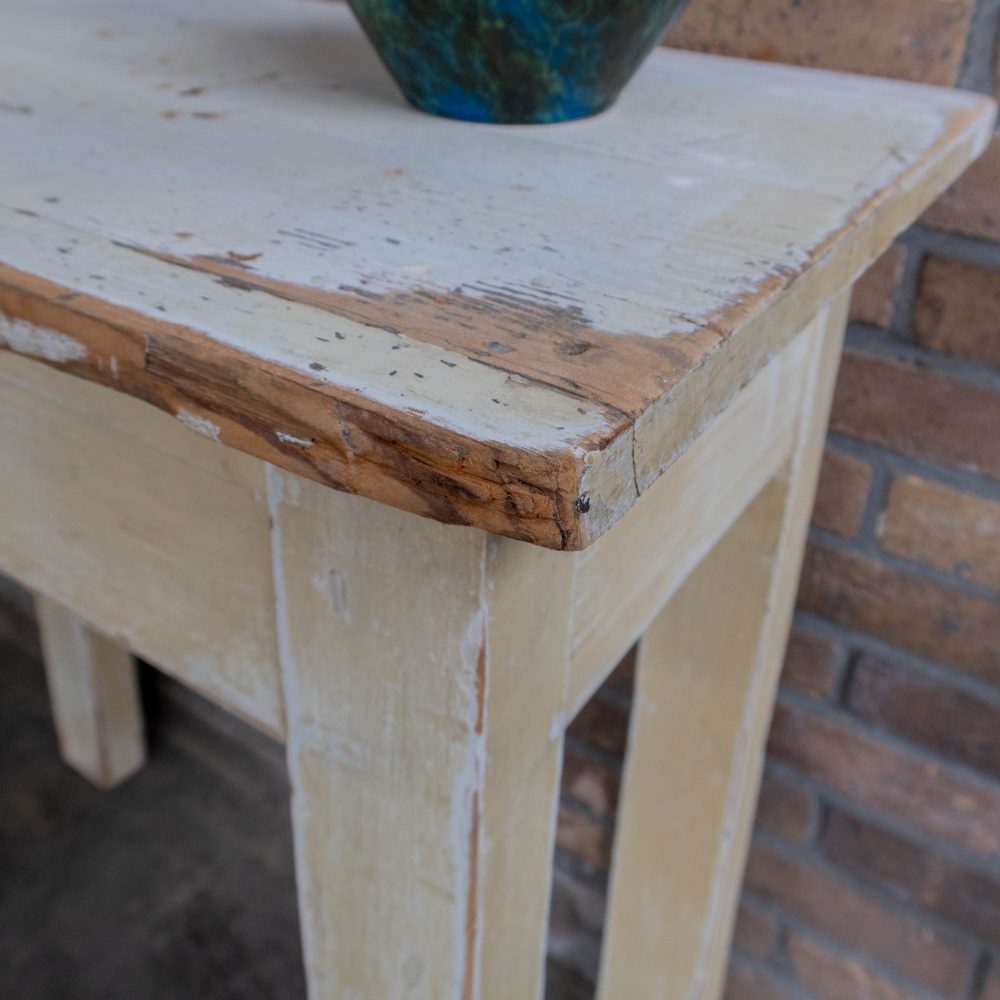 Wit brocante bijzettafeltje - Afbeelding 3