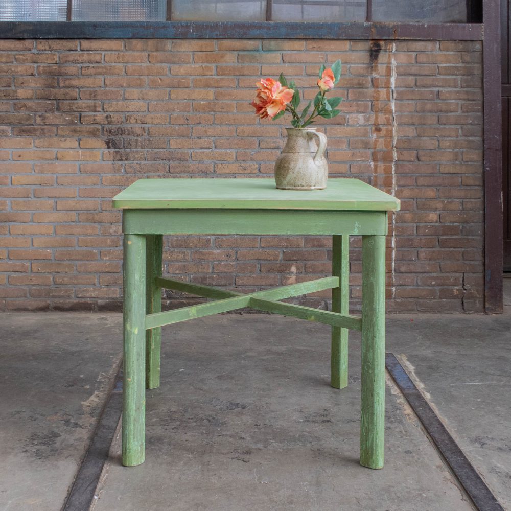 Groene brocante tafel - Afbeelding 2
