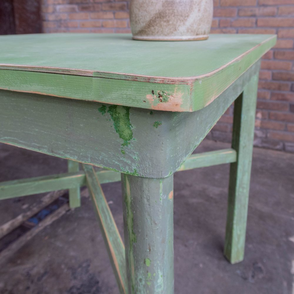 Groene brocante tafel - Afbeelding 4