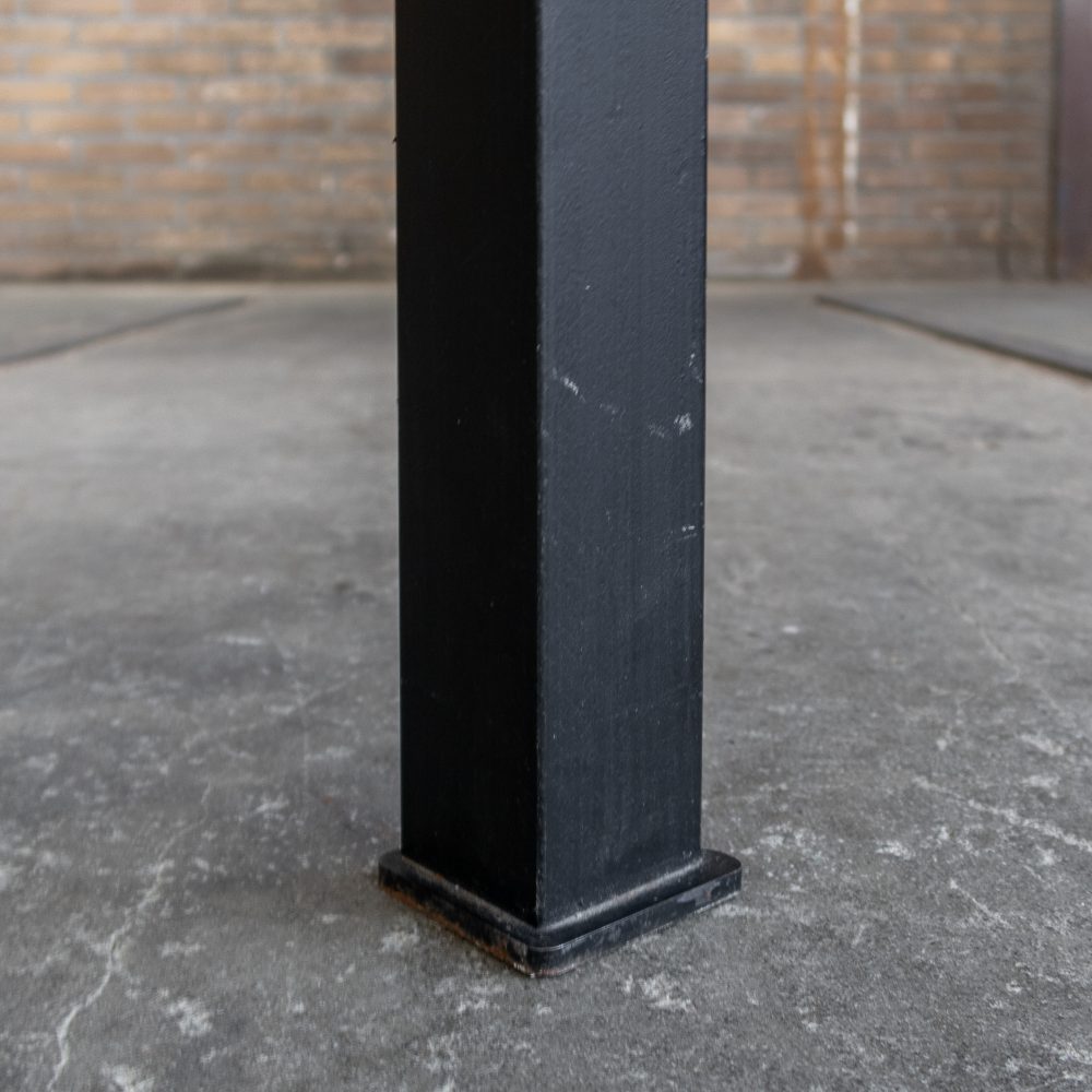 Industriële tafel met houten blad - Afbeelding 9