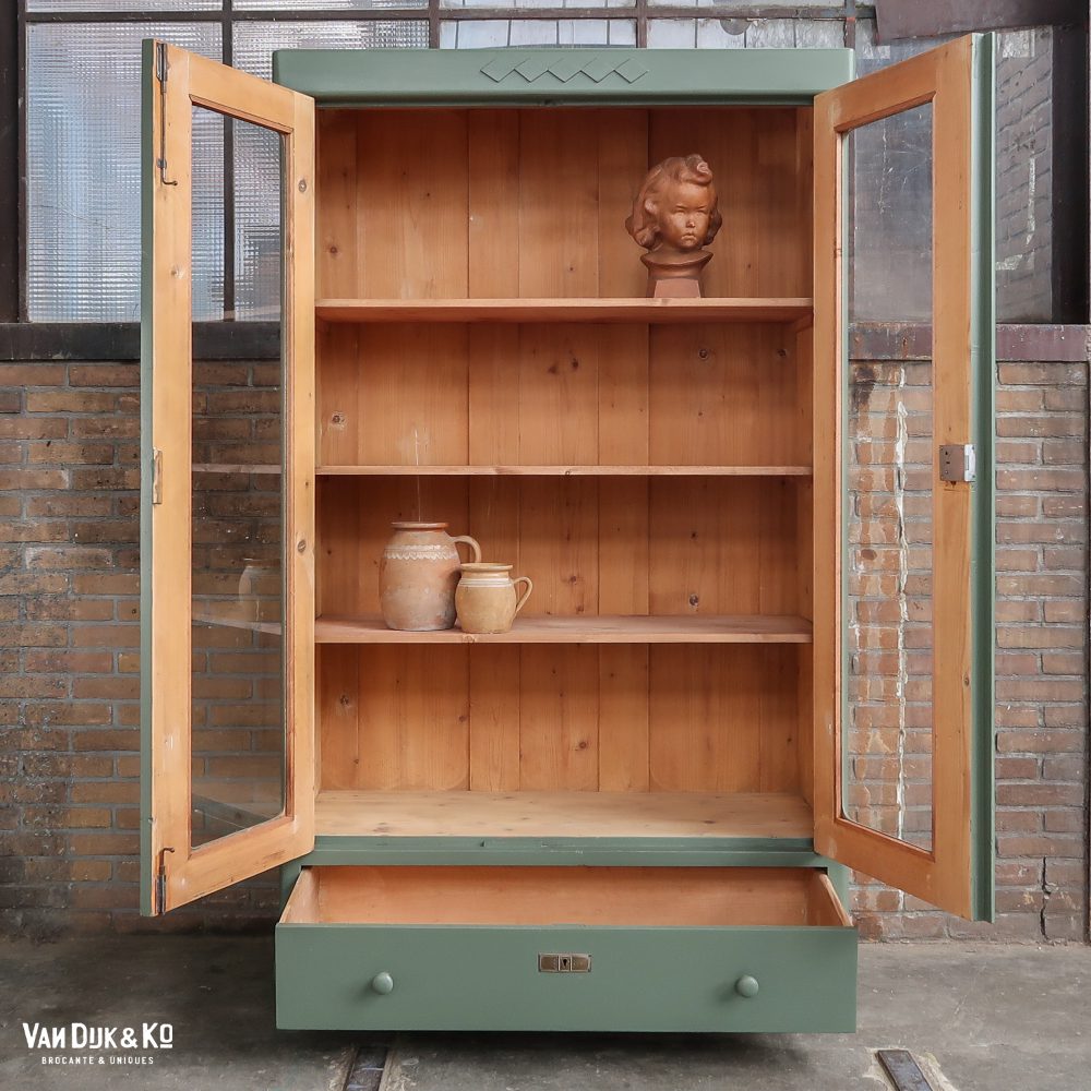 Brocante vitrinekast - Afbeelding 3