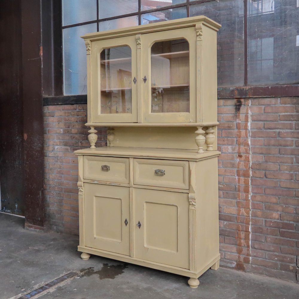 Brocante gele buffetkast – Bild 2