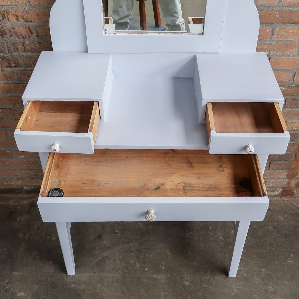 Brocante kaptafel met lades - Afbeelding 3