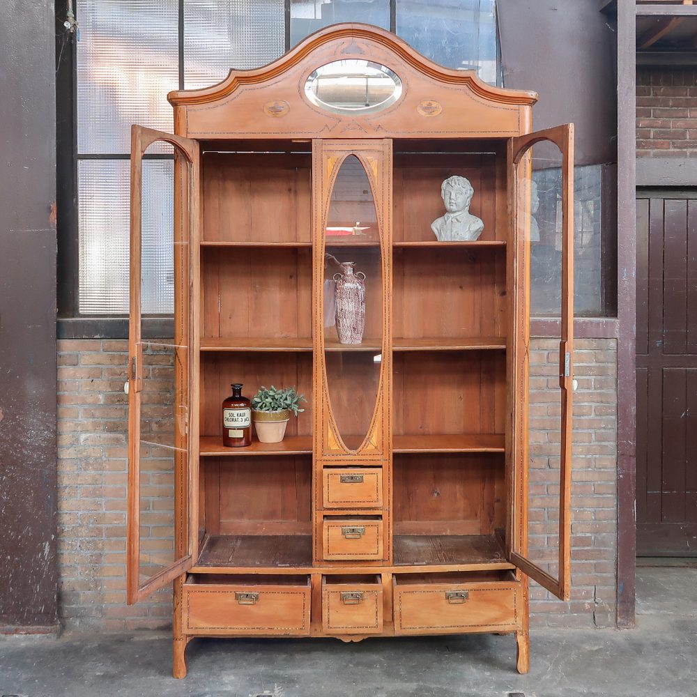 Brocante vitrinekast - demontabel - Afbeelding 3
