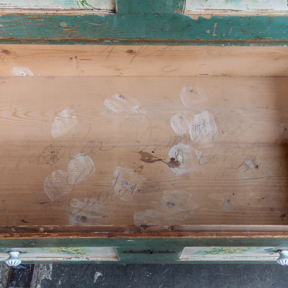 Brocante commode met print - Afbeelding 4