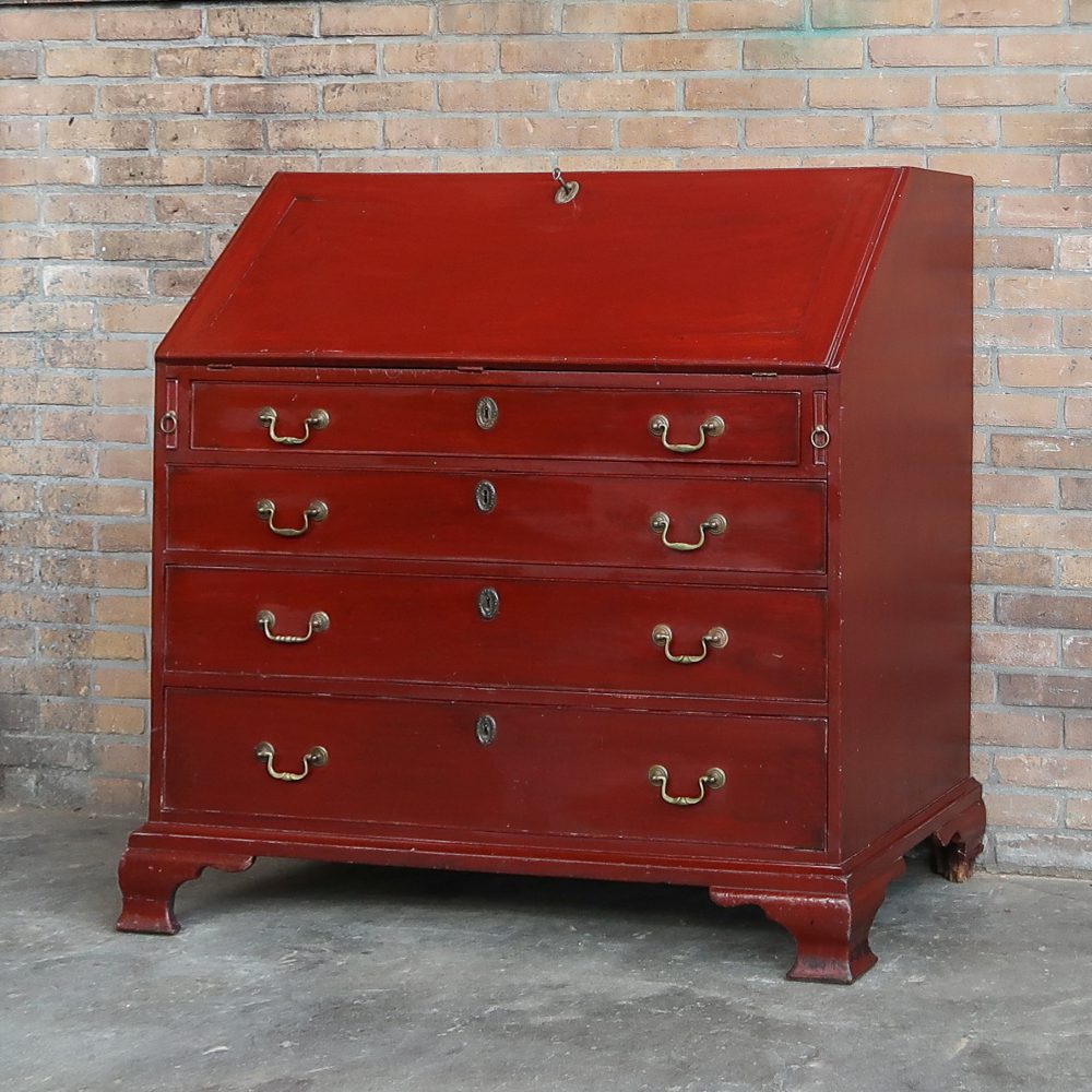 Houten secretaire met lades - Afbeelding 2