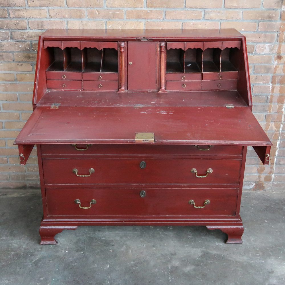 Houten secretaire met lades - Afbeelding 4
