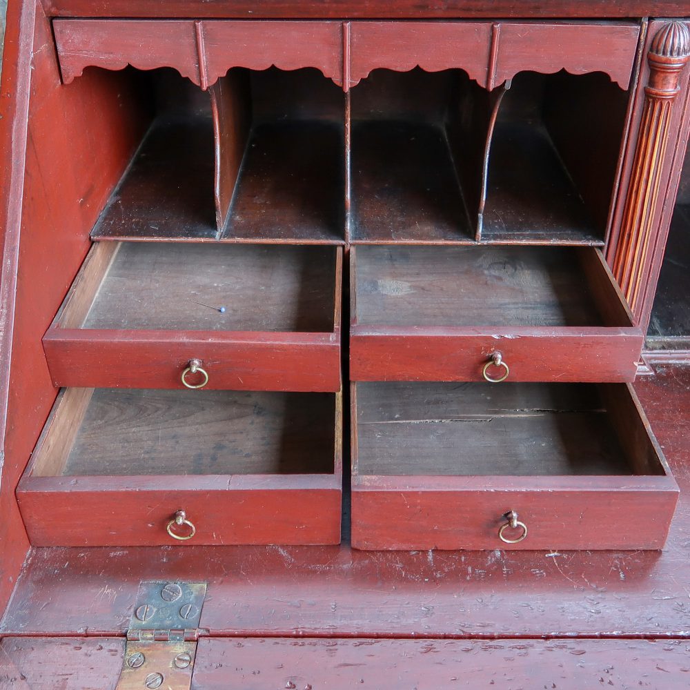 Houten secretaire met lades - Afbeelding 7