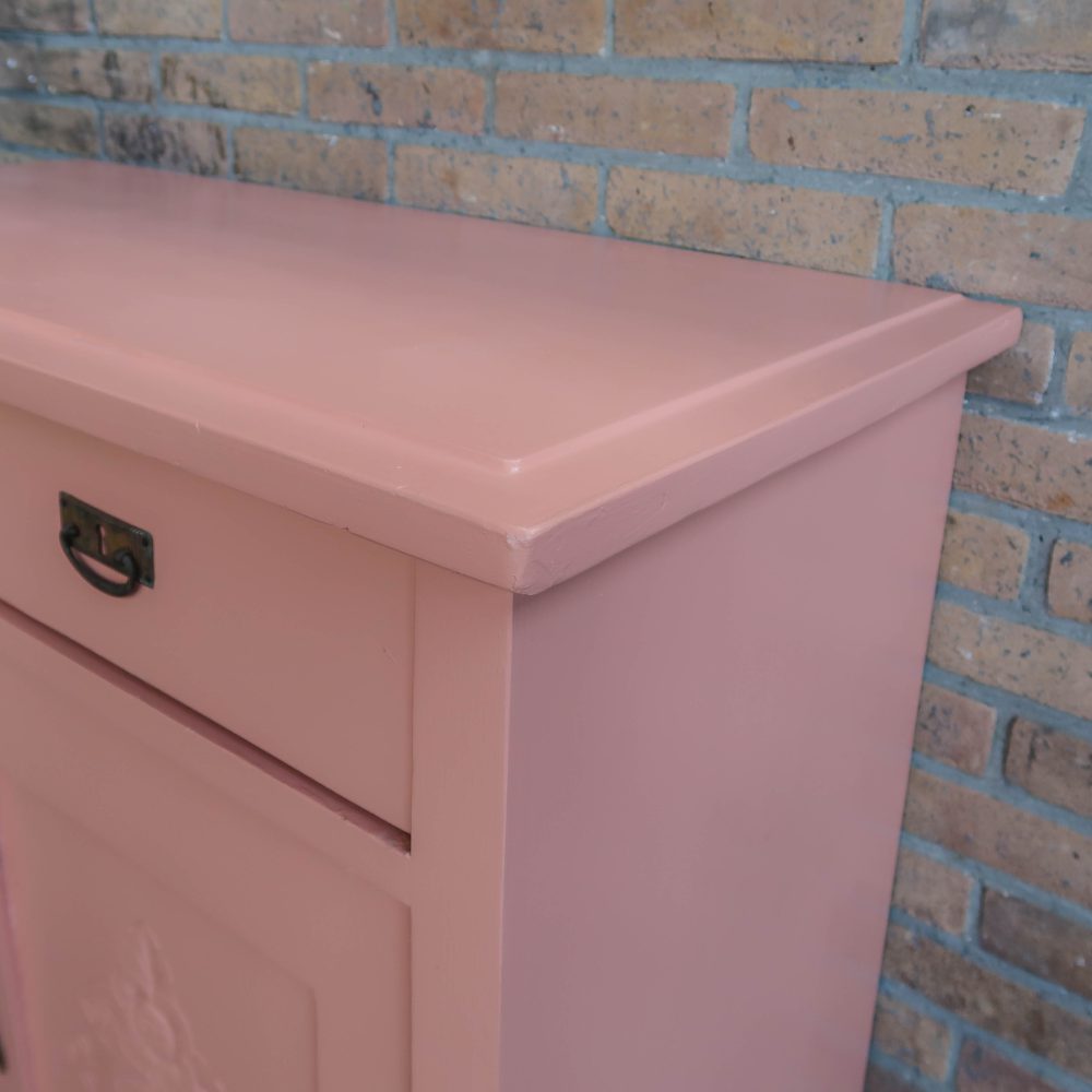 Brocante roze commode - Afbeelding 5